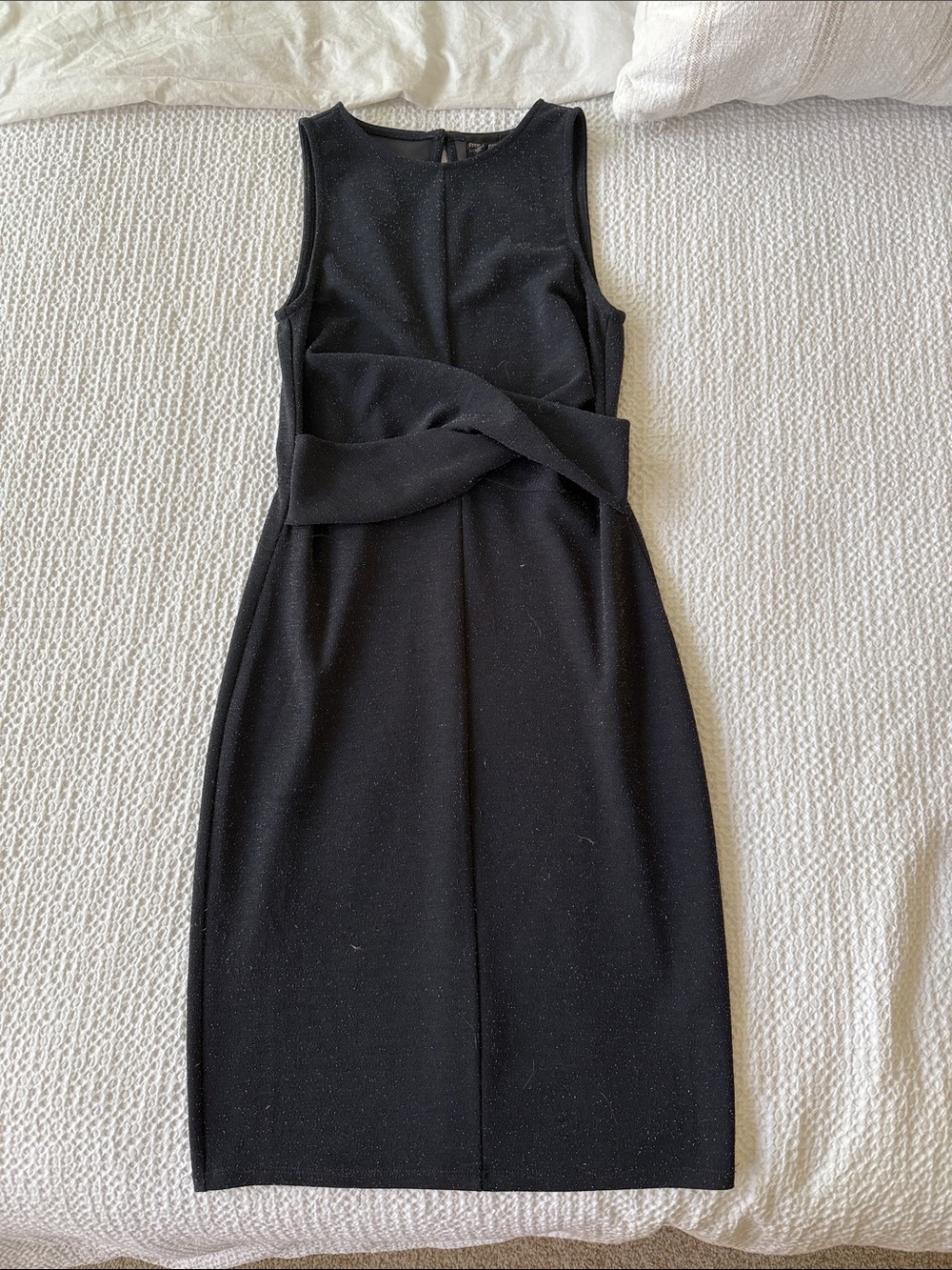 Classic Sleeveless Twist-Waist Sheath Dress